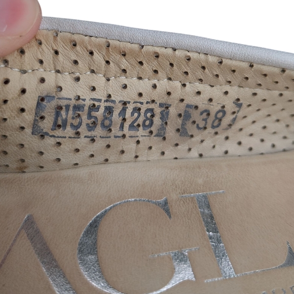 AGL Women's Blue and White Ballet Flats Size 8 - Picture 10 of 14